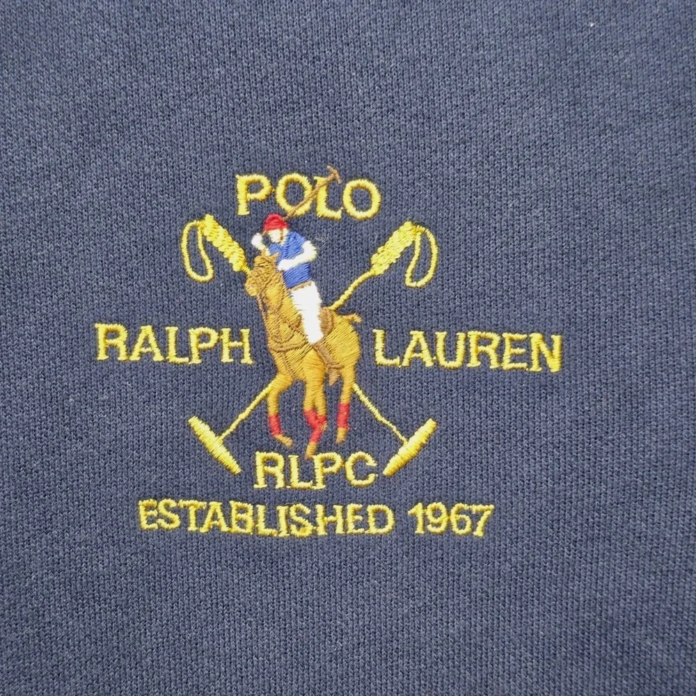 Polo Ralph Lauren Youth Large Full‎ Zip Hoodie Navy Burgundy RLPC 1967 Cotton